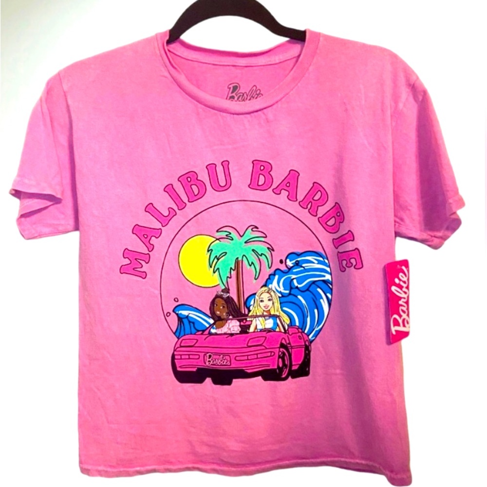 Pink Malibu Barbie cropped tshirt. Excellent condition. Collectors item XS